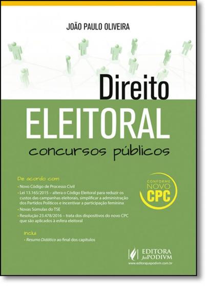 Imagem de Direito Eleitoral Para Concursos Públicos - Conforme Novo Cpc - JUSPODIVM