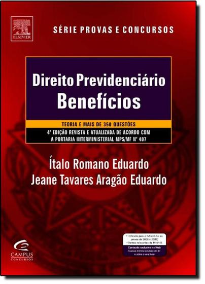 Imagem de Direito Previdênciario: Benefícios - Série Provas e Concursos - CAMPUS - GRUPO ELSEVIER