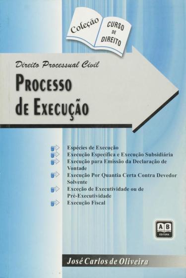 Imagem de Direito Processual Civil - Processo de Execução - AB