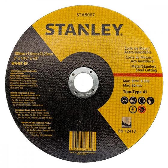 Imagem de Disco Aco Inox Stanley 7''X1/16''X7/8'' - Fino 1,6Mm