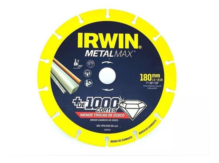 Imagem de Disco corte 180,0mm (07) x 1,5 x f22 multiuso metalmax irwin 1998846