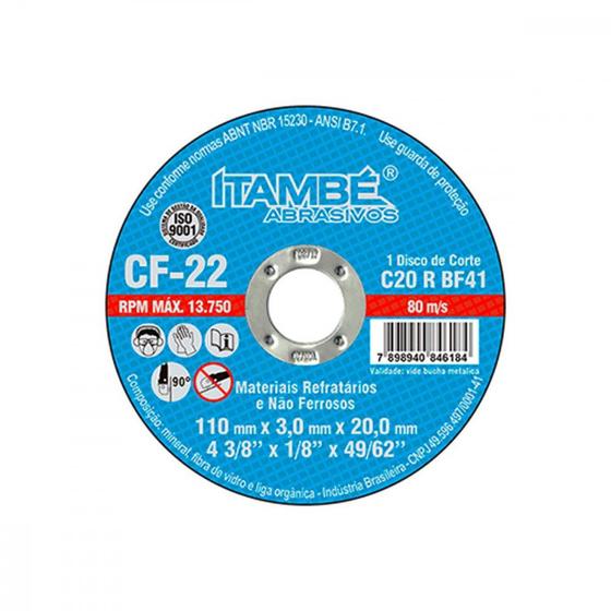Imagem de Disco Corte Itambe Refr 4.3/8X20 Cf22