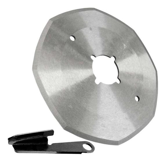 Imagem de Disco Corte Maq Cortar Tecido 4 Pol. Octogonal + Faca Videa.