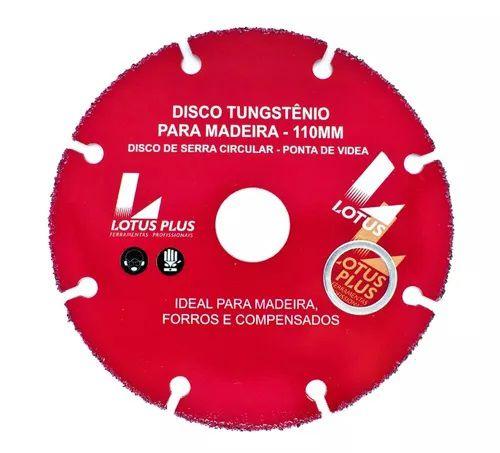 Imagem de Disco Corte para Madeira 110 x 22,2mm Esmerilhadeira Tungstenio Lotus