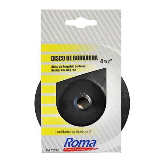 Imagem de Disco de Borracha 4.1/2'' Preto - Roma