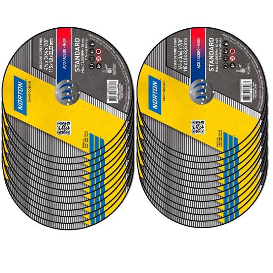 Imagem de Disco de Corte 4 x 1/2POL x 1MM Standard Com 24 Unidades NORTON