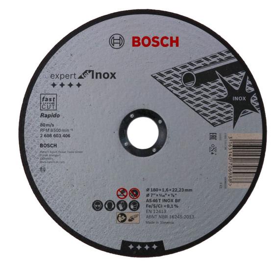 Imagem de Disco de Corte Bosch Standard for Metal 180x1,6mm Centro Reto