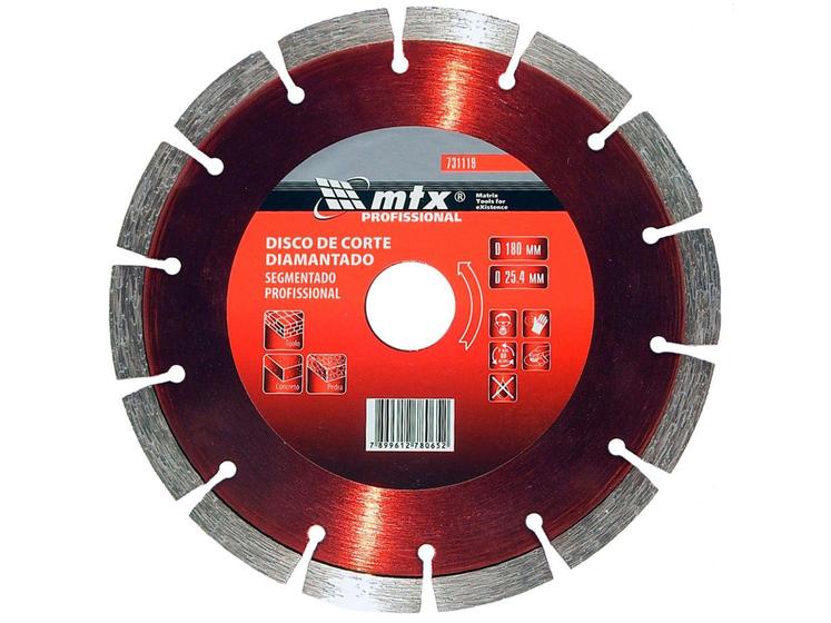 Imagem de Disco de Corte Diamantado 180x25,4mm MTX - 731119