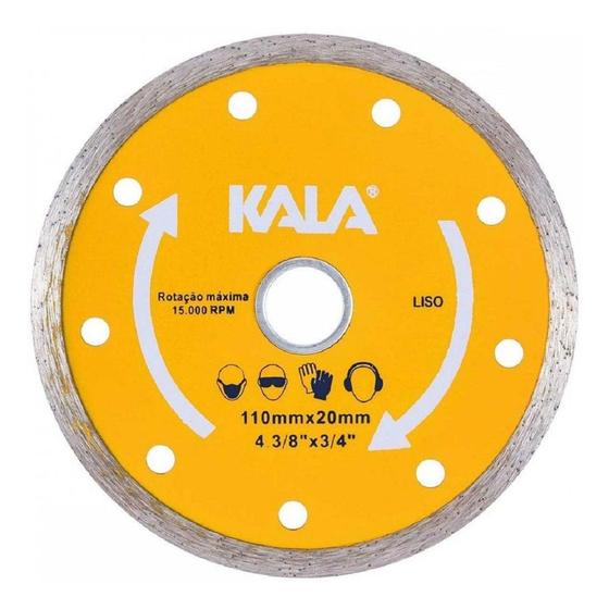 Imagem de Disco de corte diamantado liso 4.3/8" 110x20mm - kala