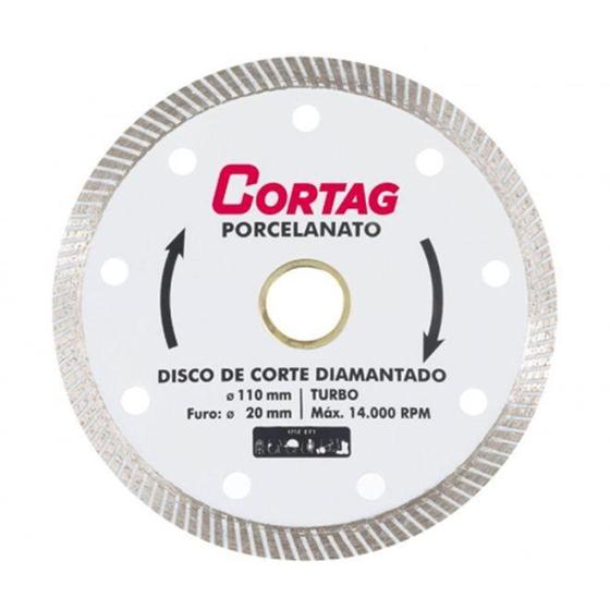 Imagem de Disco De Corte Diamantado Porcelanato 110mm Cortag.
