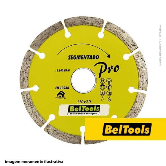 Imagem de Disco de corte diamantado segmentado 110x20 beltools