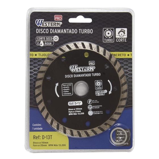 Imagem de Disco de Corte Diamantado Turbo 110mm D-13T Western