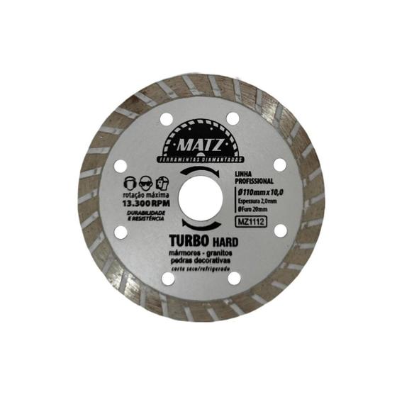 Imagem de Disco De Corte Diamantado Turbo Hard 10mm 110x20mm Matz