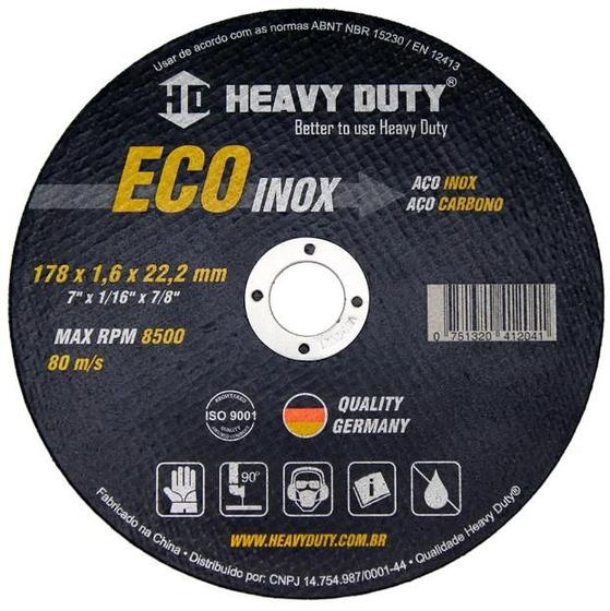 Imagem de Disco de Corte Eco Inox 178 X 1,6 X 22,2mm - HEAVY DUTY