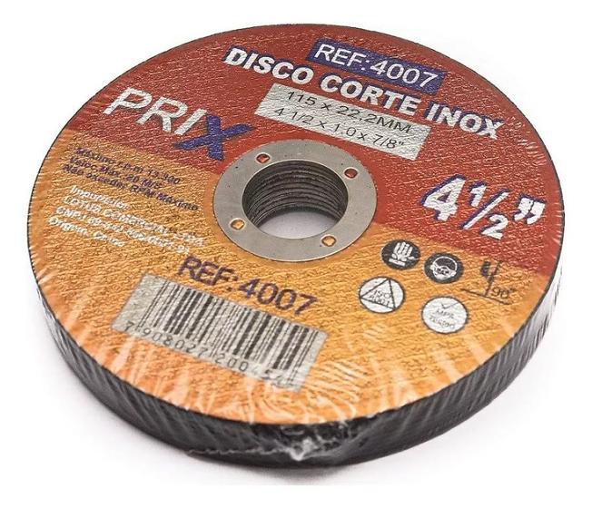 Imagem de Disco De Corte Fino Inox 4.1/2 X 1,0 Esmerilhadeira 100 Pçs