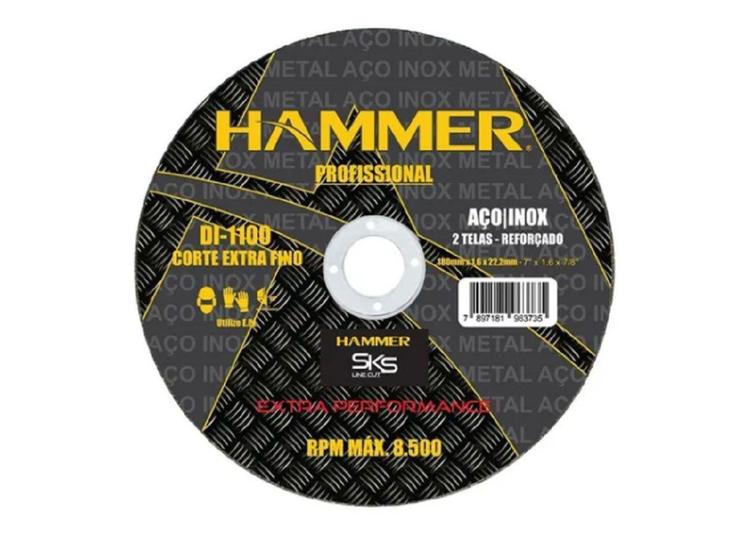 Imagem de Disco De Corte Fino Inox 4.1/2 X 1,0 Esmerilhadeira - Hammer