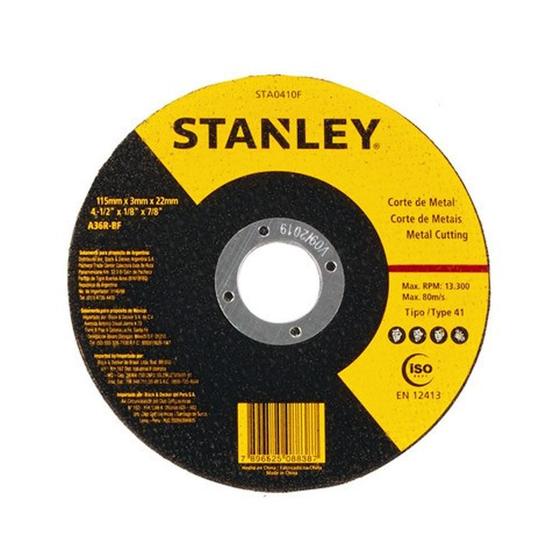 Imagem de Disco De Corte Metal 115Mm X 3Mm X 22Mm Stanley - Sta0410F