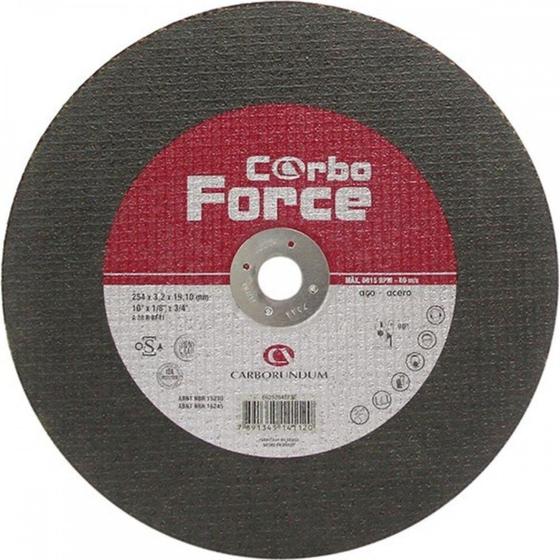 Imagem de Disco De Corte Para Ferro Carborundum 10 X 1/8 X 3/4 2 Telas