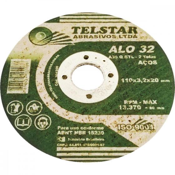 Imagem de Disco De Corte Para Ferro Telstar 110 X 3,2 X 20 Makita  301206 ./ Kit Com 10
