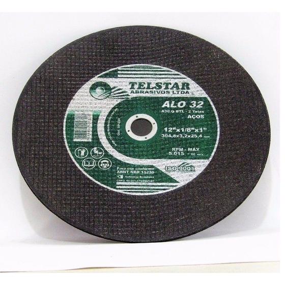 Imagem de Disco de corte para ferro telstar 12" 1/8x3/4 22,2mm 2t 10 peças