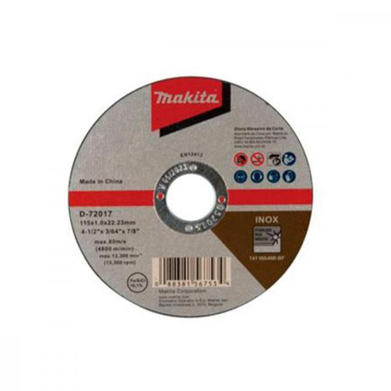 Imagem de Disco De Corte Para Inox Makita 4.1/2X3/64X7/8 Fino D-72017-10