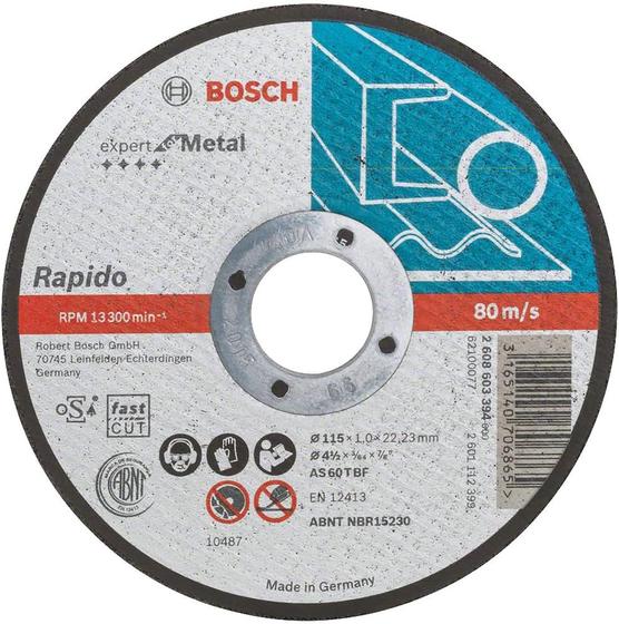 Imagem de Disco de Corte Para Metal 115X1.0Mm - Bosch 2608619383000