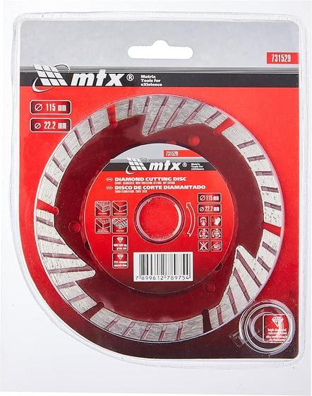 Imagem de Disco de corte segmentado diamantado 115 x 22,2mm -  mtx