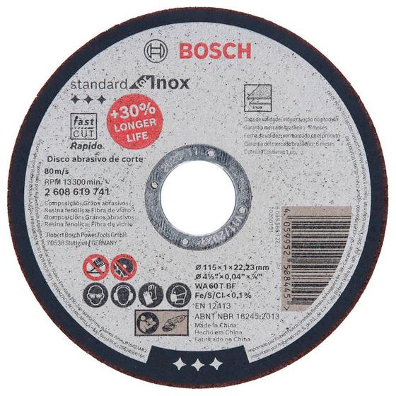 Imagem de Disco de corte STD FOR inox 115x10MM - Bosch