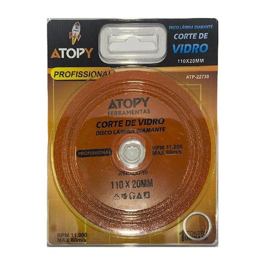 Imagem de Disco de Corte Vidro 110 x 20mm - Atopy