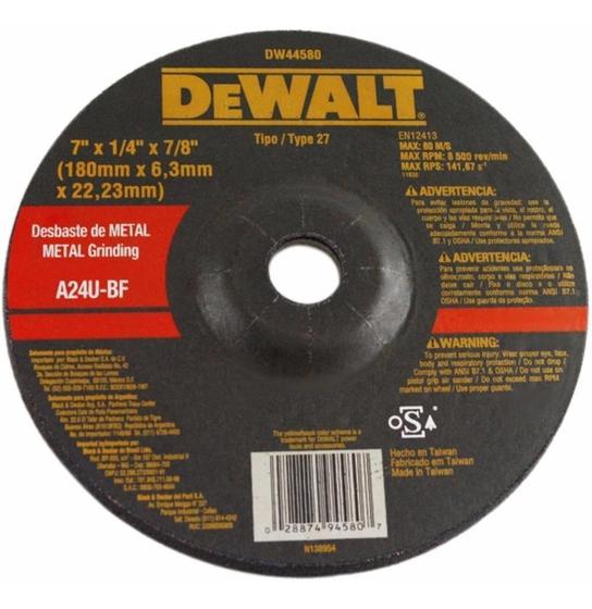 Imagem de Disco de Desbaste 7X1/4X7/8 DeWalt DW44580