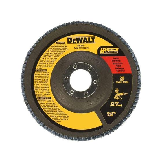 Imagem de Disco de Desbaste Dewalt DW8317 - 5 Polegadas, 60 Grits, Zircônia