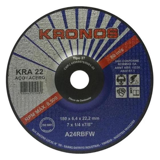 Imagem de Disco de desbaste kronos 9 x 1/4 x 7/8"