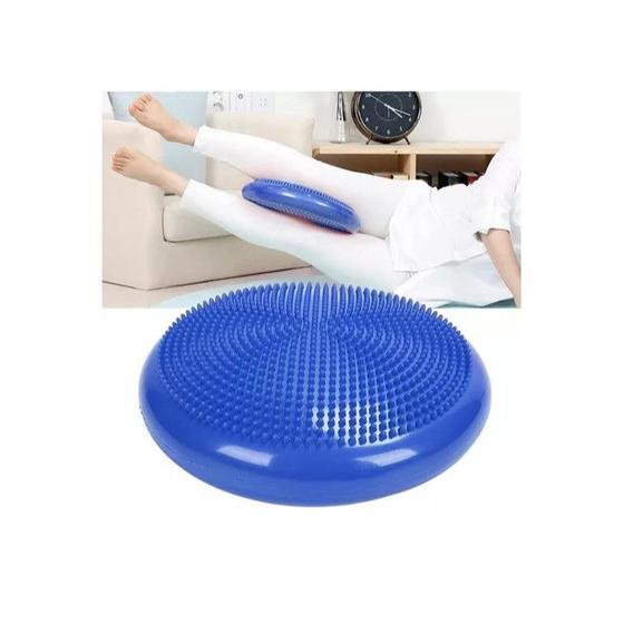 Imagem de Disco De Equilíbrio Inflável Balance Almofada Cushion Pilates Yoga Fisioterapia Fitness 33cm c Bomba