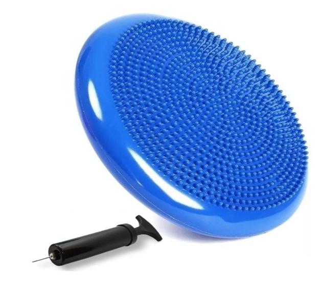 Imagem de Disco De Equilíbrio Inflável Balance Almofada Cushion Pilates Yoga Fisioterapia Fitness 33cm c Bomba