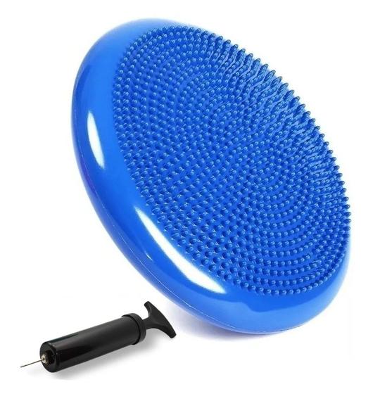 Imagem de Disco De Equilíbrio Inflável Balance Almofada Cushion Pilates Yoga Fisioterapia Fitness 33cm c Bomba