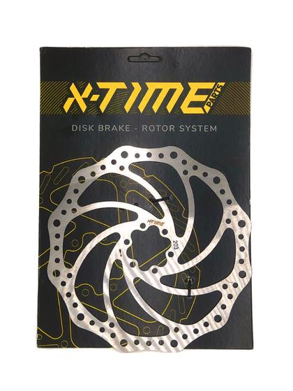 Imagem de Disco de Freio Rotor 180mm Bike 6 Parafuso Fixação Aço Inox X-Time