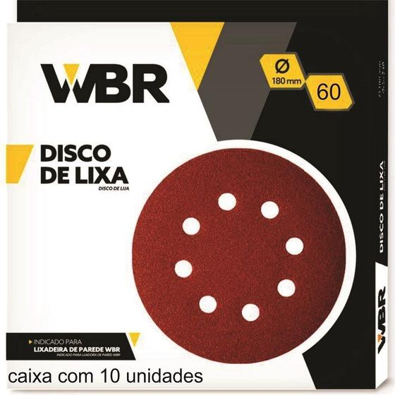 Imagem de Disco De Lixa 180mm Grão 60 Lixadeira com 10pçs