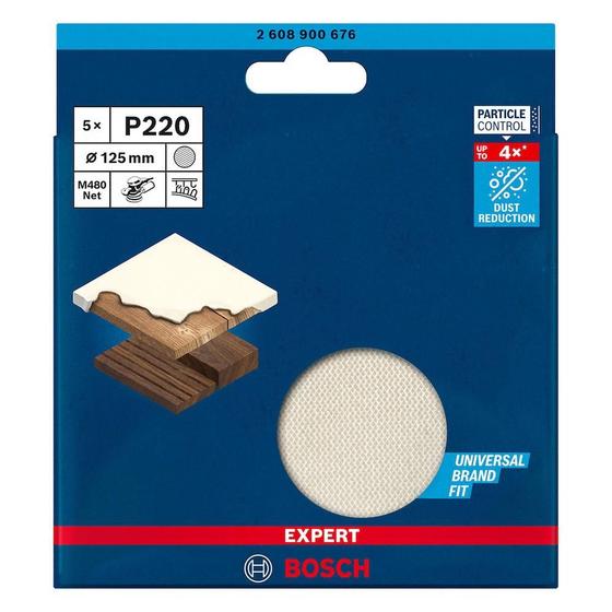 Imagem de Disco de Lixa Bosch EXPERT M480 125mm G220, 5 peças