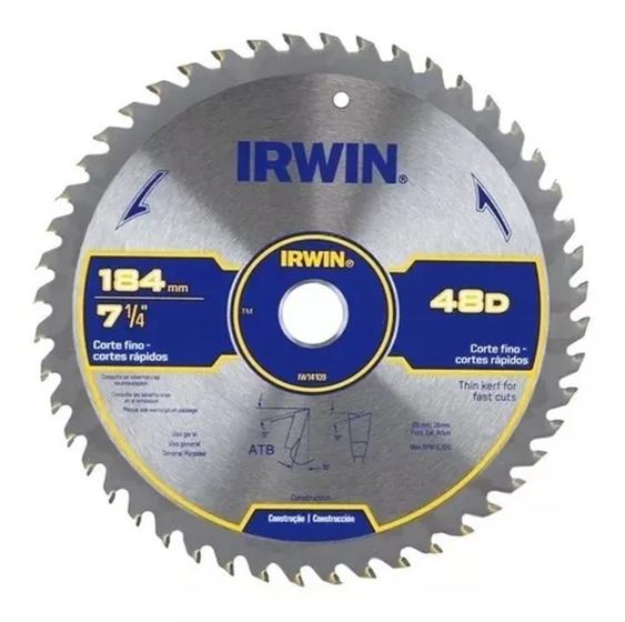 Imagem de Disco De Serra 48D Irwin 184MM Furo 20MM IW14109