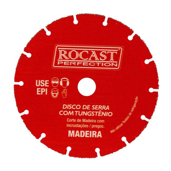 Imagem de Disco de Serra C/ Tungstênio P/ Madeira 115x22,23mm (245,0003) - Rocast