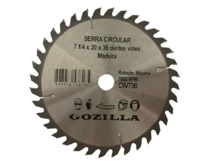 Disco de serra circular 7.1/4” 36 dentes Menor preço em Disco de serra circular 7.1/4” 36 dentes