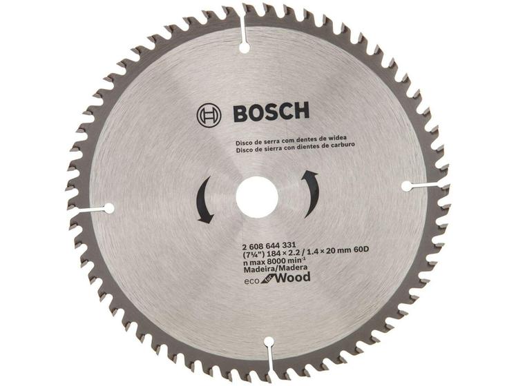 Imagem de Disco de Serra Circular 7” 60 Dentes para Madeira - Bosch Eco For Wood