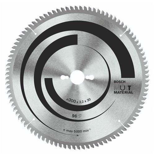 Imagem de Disco de serra Circular Bosch Multimaterial ø254, furo de 30 mm, espessura de 2 mm, 80 dentes