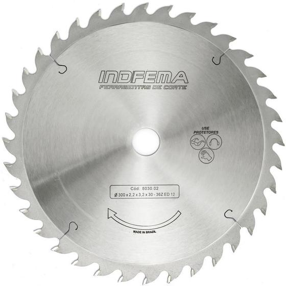 Imagem de Disco de Serra Circular de Widea HW 12 POL 300 MM 36 Dentes 8030.02 INDFEMA