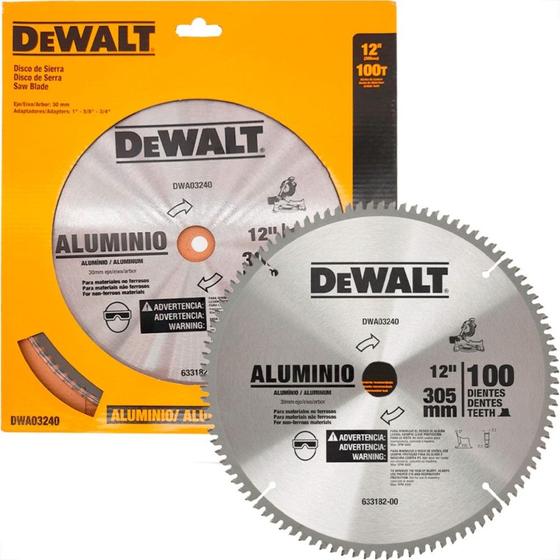 Imagem de Disco De Serra Meia Esquadria Dewalt Para Aluminio 12'' 100 Dentes