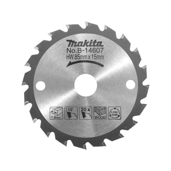 Imagem de Disco de Serra TCT 85mm 20 Dentes Para HS300D e HS301D  B-14607 Makita