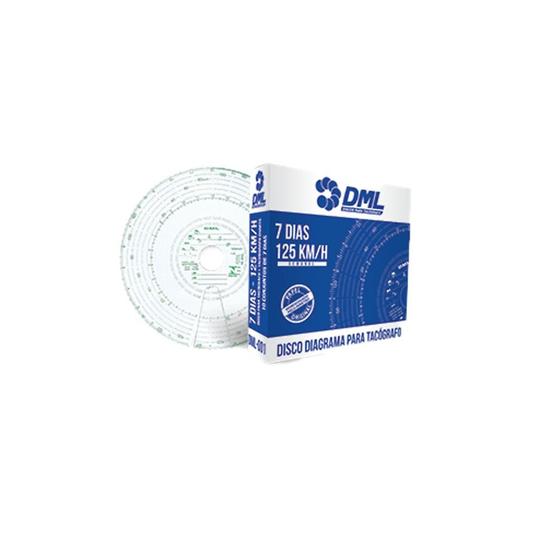 Disco De Tacografo Semanal 125x7d Dml 001 cx10un Menor preço em Disco De Tacografo Semanal 125x7d Dml 001 cx10un