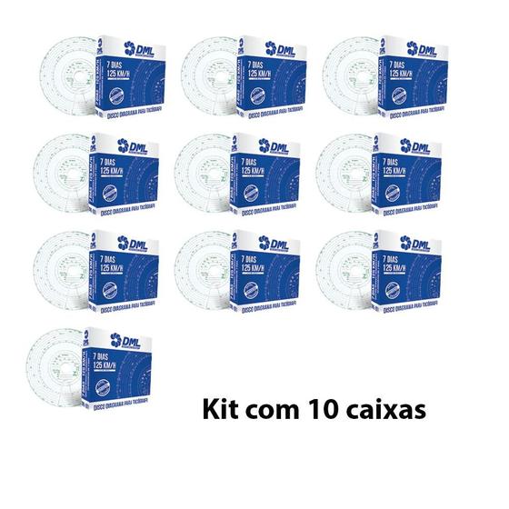 Disco De Tacografo Semanal 125x7d Dml cx10un - Kit 10 caixas Menor preço em Disco De Tacografo Semanal 125x7d Dml cx10un - Kit 10 caixas