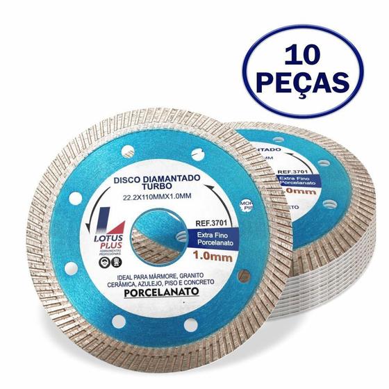 Imagem de Disco Diam. Turno Porcel. 110X1.0Mm Com 10 Lotus