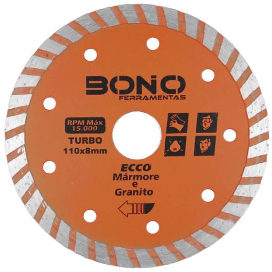 Imagem de Disco Diamantado 110 x 8mm  Turbo  Bono